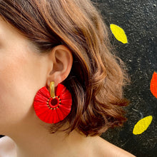 Charger l&#39;image dans la galerie, Boucles éventails rouges