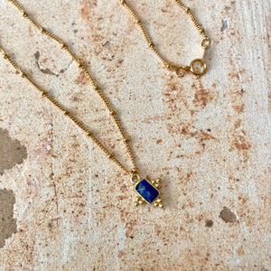 Collier Lapis lazuli plaqué or