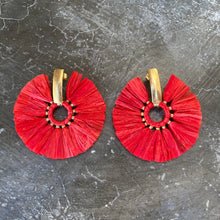 Charger l&#39;image dans la galerie, Boucles éventails rouges